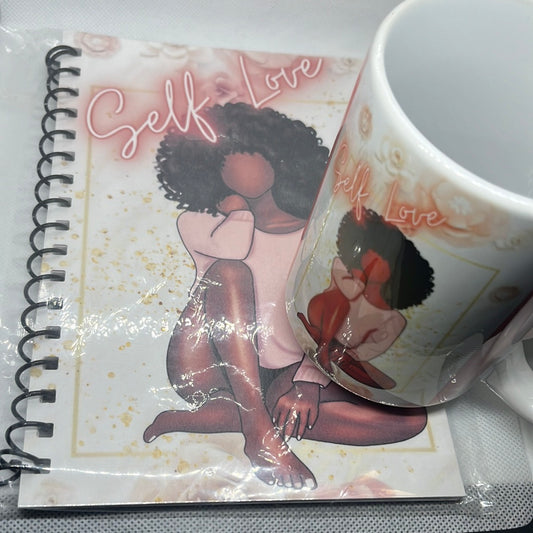 Self Love mug and journal set